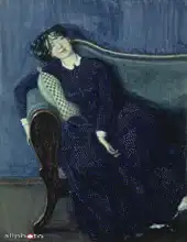 Somov, Konstantin: Spící žena v modrém