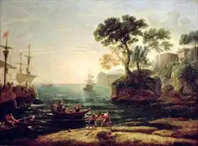 Lorrain, Claude: Arrival of Aeneas in Italy, the Dawn of the Roman Empire