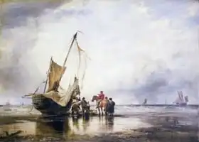 Cooke, William Edward: Hog Boat on the Sands, Brighton