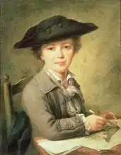 Lepicie, Nicolas-Bernard: Young draughtsman in black hat