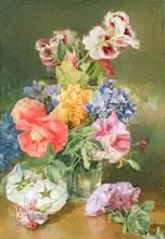 Holland, James: Roses, Poppy and Pelargonia