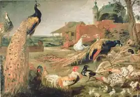 Vos, Paul de: Crow in Peacock Feathers