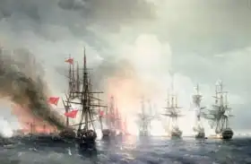 Aivazovsky, Ivan K.: Russian-Turkish Sea Battle of Sinop on 18th November 1853