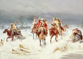 Willewalde, Bogdan: French Forces Crossing the River Berezina in November 1812