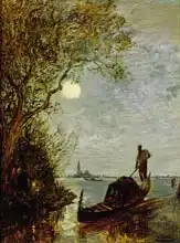 Ziem, Félix: Moonlit Scene with Gondola
