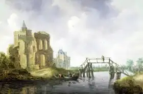 Knijff, Leendert or Leonard: Bridge at Heemstede, outside Haarlem