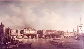 Scott, Samuel: London Bridge before the Alteration in 1757