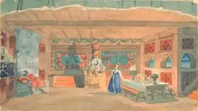 Kustodiev, Boris Mihajlovic: Stage design for Rimsky-Korsakov opera the The Tsar bride
