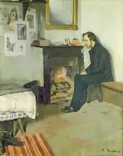 Rusiñol, Santiago: Bohemian (portrait of Erik Satie in his studio in Montmartre)