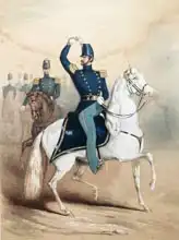 Americká škola (19. století): Cover of a music song sheet for the Boston Light Dragoons