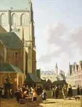 Berckheyde, Gerrit: The Grote Markt, Haarlem, looking west
