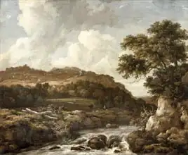 Ruisdael, Jacob: Mountainous Wooded Landscape with a Torrent