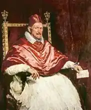 Velazquez, Diego: Portrait of Pope Innocent X (1574-1655)