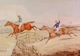Alken, Henry Thomas: Jumping a Fence
