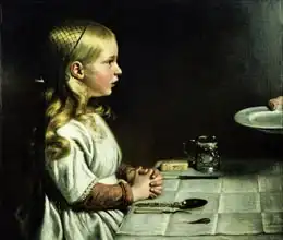 Cope, Charles West: Florence Cope Saying Grace at Dinnertime
