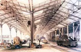 Anglická škola (19. století): Great Western Railway: Freight shed at Bristol