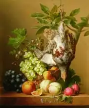 Bloemers, Arnoldus: Still Life with Fruit and a Dead Partridge