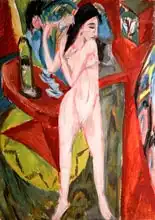 Kirchner, Ernst Ludwig: Nude Woman Combing Her Hair