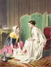 Neznámý: Maid Washing her Mistress Feet