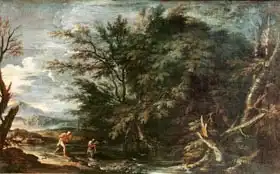 Rosa, Salvator: Landscape with Mercury and the Dishonest Woodman