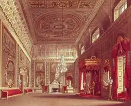 Pyne, William Henry: Saloon, Buckingham Palace from Pyne Royal Residences