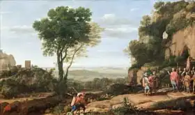 Lorrain, Claude: Landscape with David at the Cave of Abdullam