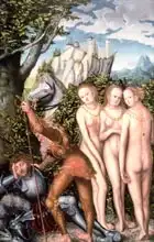 Cranach, Lucas: God Mercury Waking Paris to Judge the Contest of the Golden Apple