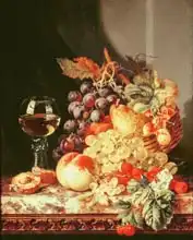 Ladell, Edward: Still life with grapes and wine