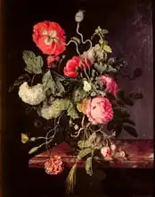 Walscapelle, Jacob van: Flowers in a Glass Vase
