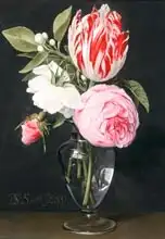 Seghers, Daniel: Flowers in a glass vase