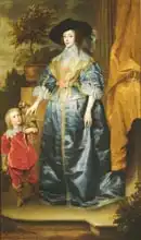 Dyck, van Anthony: Queen Henrietta Maria and her dwarf Sir Jeffrey Hudson