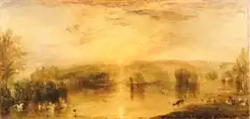 Turner, William: Lake, Petworth: Sunset, a Stag Drinking