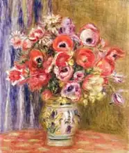 Renoir, Auguste: Vase of Tulips and Anemones