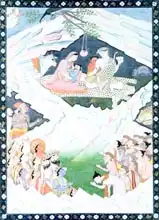 Indická škola: Holy Family of Shiva and Parvati on Mount Kailash