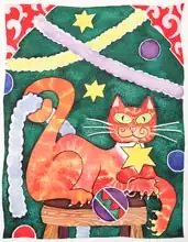 Baxter, Cathy: Christmas Cat with Decorations