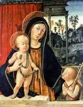 Italská škola (16. století): Madonna and Child with a young John the Baptist