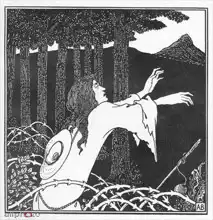 Beardsley, Aubrey: The return of Tannhauser to the Venusberg, from The Story of Venus and Tannhauser 