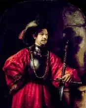 Rembrandt, van Rijn: Portrait of a man in military costume