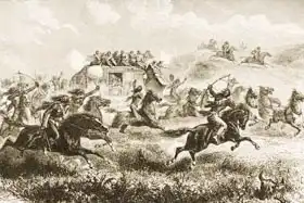 Anglická škola (19. století): Carrying United States Mail Across the Sierra Nevada in 1860, from American Pictures