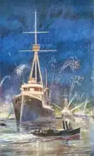 Sheldon, Charles Mills: Illumination of the Fleet in the Thames