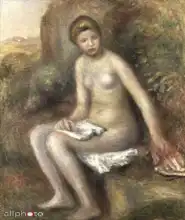 Renoir, Auguste: Dívka na kameni