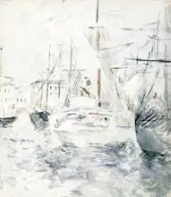 Morisot, Berthe: White Boat in the Port, Nice