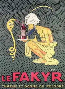 Liebeaux, Michel: The Fakyr, charmer and giver of spirit, advertisement for Fakyr aperitif
