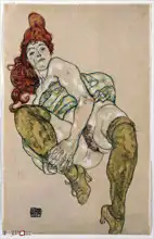 Schiele, Egon: Sedící akt