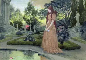 Grasset, Eugene: Dívka v zahradě