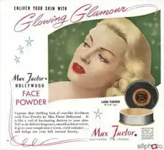 Neznámý: Max Factor face powder with Lana Turner