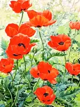 Ryland, Christophe: Garden Red Poppies