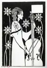Beardsley, Aubrey: Lady with Cello
