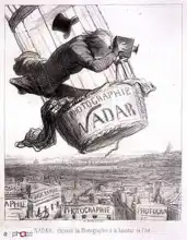 Daumier, Honore: Nadar (1820-1910) elevating Photography to the height of Art