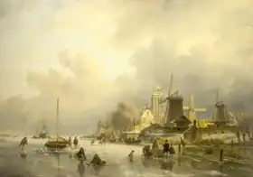 Schelfhout, Andreas: View of Dortrecht, The Sawmill